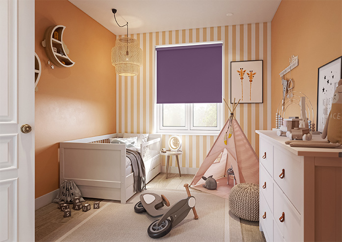 Trinity (FR Blackout), Venetian Purple - Roller Blind - Image 7